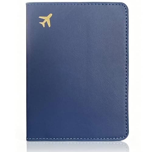 toTravelGear Passport Holder for Travel Essentials,RFID Blocking Passport Cover Case for Travel Accessories,Travel Wallet for Women Men, Navy Blue, 5.8 x 4.2 x 0.23 inches, Minimalist