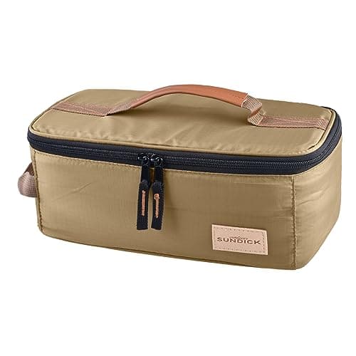 TRIWONDER Camping Utensils Storage Bag Camping Gadgets Cutlery Tableware Pouch Cooking Utensil Organizer Portable Toiletry Wash Bag for Travel Picnic Barbecue (Khaki)