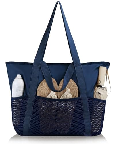 HOMESPON Beach Bag Large Waterproof Tote for Women with Zipper