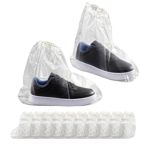 Waterproof Shoe Covers, Transparent Overshoes Shoe Protector Cover, 5 Pairs