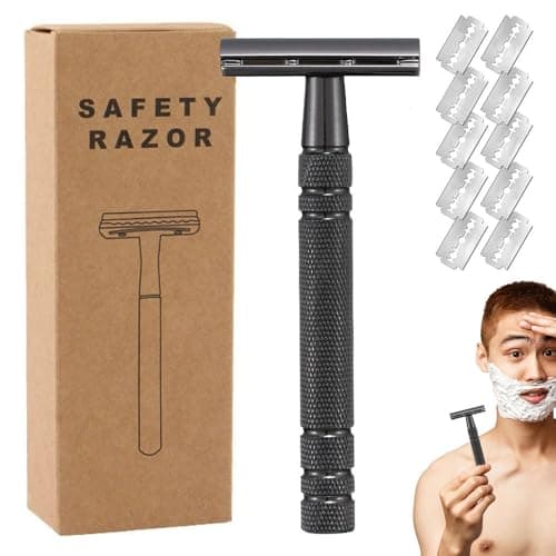 Manual Razor for Men Women, YiYunTE Beard Razor Shavers for Bikini Armpit Leg Hair, Reusable Face Eyebrow Shaving Razor Kit, Durable Stainless Steel Hair Removal Tool Safety Razors Gift for Travel