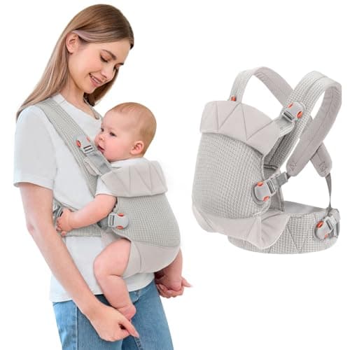 IULONEE Baby Carrier Newborn to Toddler Ergonomic Infant Carrier Wrap Grey