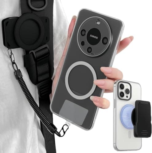 CCSmall Magnetic Holster Belt Clip for Phone with Elastic Safety Strap EYJ