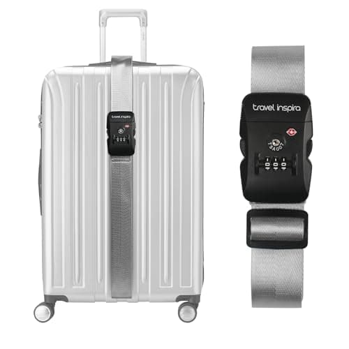 travel inspira TSA Approved Luggage Straps, Suitcases Identifier (Grey)