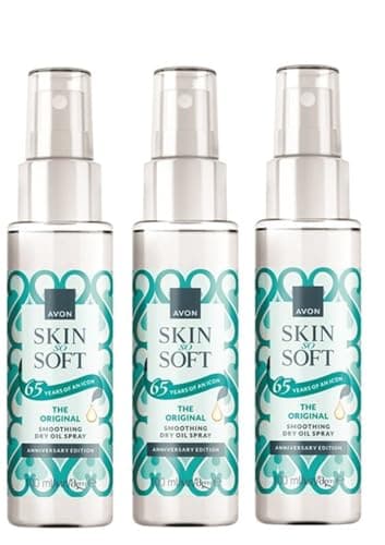 Pack of 3 Skin So Soft Original Dry Oil Spray Travel Size by Avon 3 x 100ml
