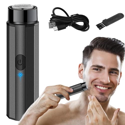 Portable Electric Shaver - Rechargeable Washable Mens Razor, Pocket Size