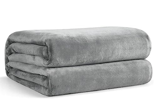 EHEYCIGA Double Fleece Throw Blanket for Sofa 150x200cm, Grey