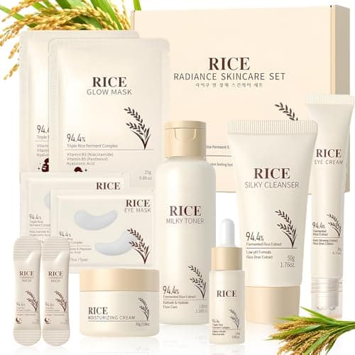 Rice Korean Skincare Set 11Pcs, Travel Skincare Set, Woman Christmas Gift
