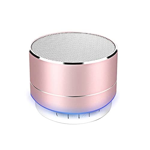 HDAKDDHG Portable Bluetooth Speaker, Wireless Speaker with LED Lights, HD Sound, Supports TF Card, AUX, USB, Bluetooth, Silver, Modern Style, Perfect for Outdoor, Travel, Home, BBQ, Beach