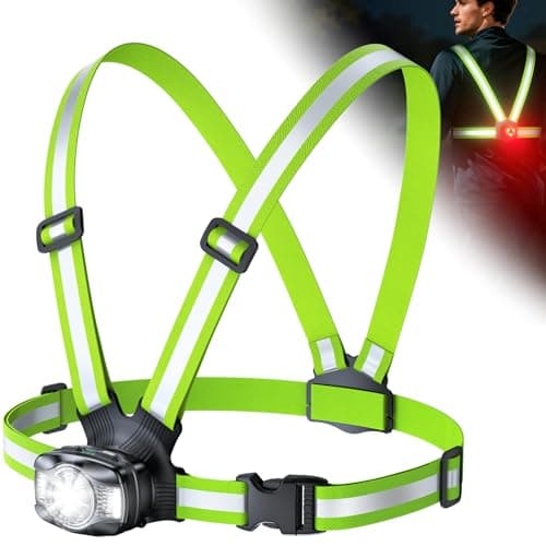 Babacom Running Lights for Runners, 500LM Chest Light with Rear Light