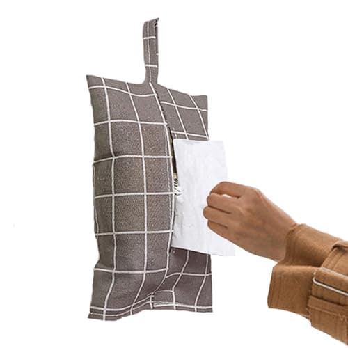 Car Tissue Holder - Travel Tissue Organizer for Car, Rechargeable Portable