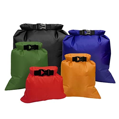 kuou 5 Pack Waterproof Dry Bags, 1.5L-6L, Lightweight, Multicolor