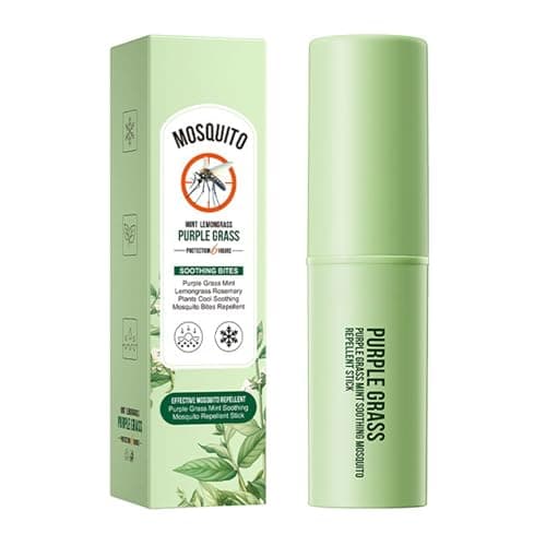 Mosquito Bite Relief Stick, Purple Grass Insect Bite Relief, Bite Cream For Itchy Skin Relief For Adults, Repels & Soothes Mosquito, Wasp & Midge Bites, Outdoor Travel Essentials, 7g