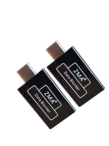 ZMA Type C USB Data Blocker | Secure Fast Charging 3rd Gen Data Defender (2, Black)