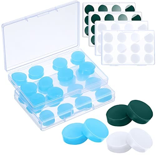 Frienda 36 Pair Silicone Ear Plugs for Sleeping, White, Blue, Green