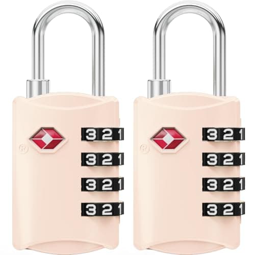 NovLock Suitcase Padlocks, TSA Approved Luggage Locks, Travel Padlocks