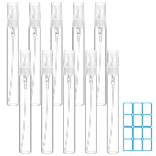 Fadayunn Mini Spray Bottles Travel Mini Spray Bottle Spray Atomizer Empty Bottles Portable Small Spray Bottles Mist Refillable Perfume Bottle for Liquid Perfume Makeup Tool Travel 10 Pcs 10ml