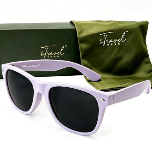 toTravelGear Polarised Sunglasses Men Women, Trendy Rectangle UV Protection
