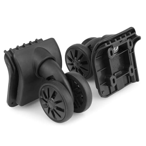 Volein 1 Pair Suitcase Wheels Replacement Luggage Wheels for Repairing Damaged Suitcase Compartment Wheels with 4 Screw Holes(V249)