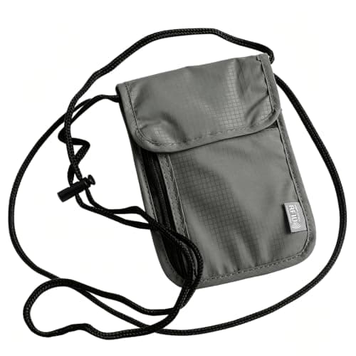 Kaaeiccr Passport Holder Travel Wallet, RFID Blocking Document Organiser