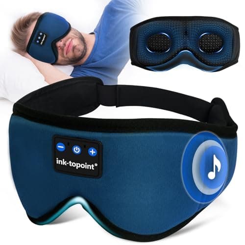 ink-topoint 3D Bluetooth Sleep Mask Headphones for Side Sleepers