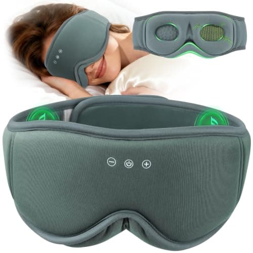 MUSICOZY Sleep Mask Headphones Bluetooth 3D Bamboo Cotton Sleep Headphone