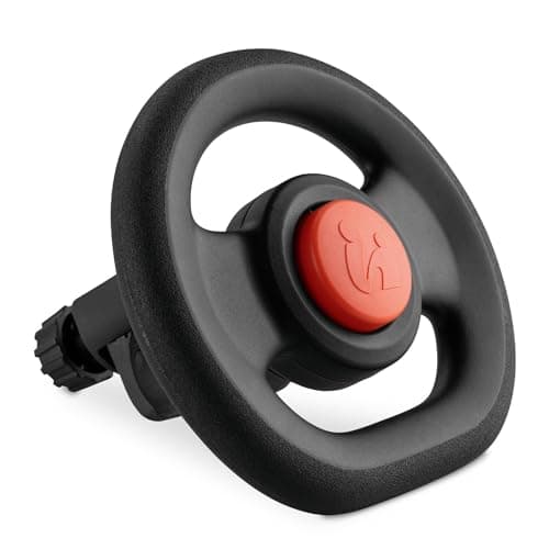 hauck Pushchair Steering Wheel Toy, Black - Interactive Driving Toy with Horn & Sound Effects, Toddler Game 6+ Months, 13 x 16 x 15 cm, Fixation on Bumper Bars up to 39,5 cm Diameter