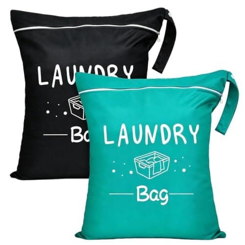 2 Pack Travel Laundry Bags, Foldable Dirty Clothes Organiser for Gym