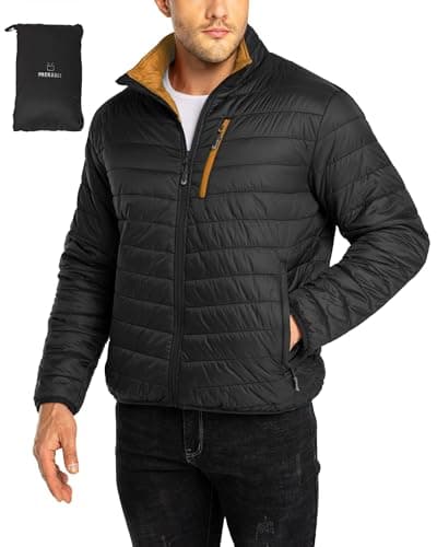 33,000ft Men's Puffer Jacket Packable Water resistant Quilted Jacket
