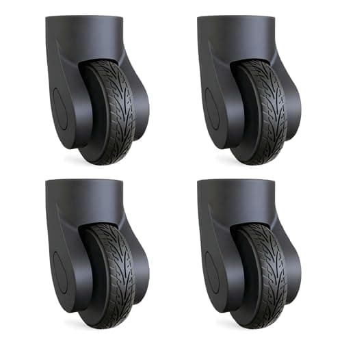 Suitcase Wheel Covers for Travel Protection – 4 Pack Silicone Luggage Wheels Protectors – Noise Reduction Wheel Guards for Spinner Trolley – Universal Fit Suitcase Accessories for Airport Travel