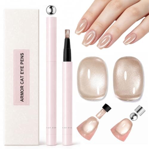 Jelly Nude Cat Eye Gel Pen, 7 in 1 One Step with Magnet, No Base/Top Needed