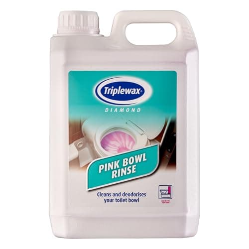 Triplewax Diamond Pink Bowl Rinse – Portable Toilet Flush Fluid, Fresh Fragrance, Odour Control, Top Tank Treatment for Caravan, Motorhome, Camping & Boat Toilets 2.5L