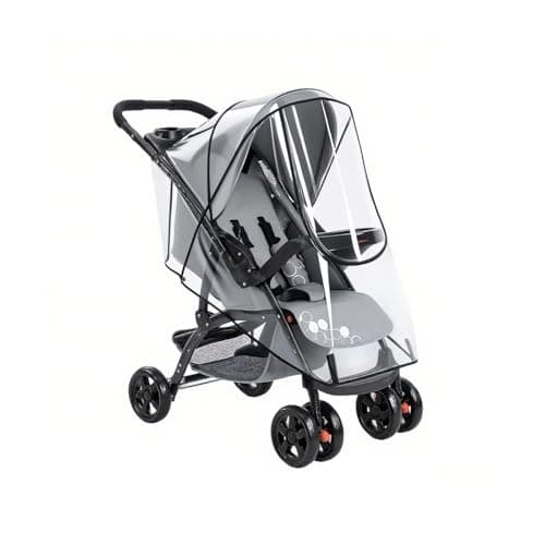 Universal Rain Cover for Pushchair, 1 Pcs Breathable Universal Pram Rain Cover, Securely Protects from Wind, Snow, and Insects, Fits Most Standard Strollers and Prams