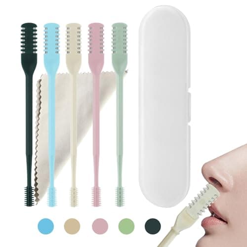 ZL-HOME Nose Hair Trimmer, 2-in-1 Nasal Hair Cutter, Portable, 360° Rotating, Manual, Unisex-Adults, Men, Women, Travelers, All Ages