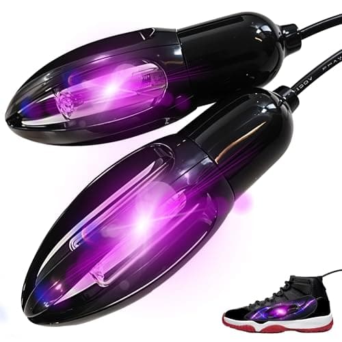 EpixCare UV Shoe Sanitizer for Fungus - Ultraviolet Light Shoes Boots Sneaker Deodorizer Dryer - Electric Boot Cleaner and Sanitizers, Black, Size for all