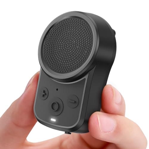 VkingMoR Mini Bluetooth Speaker, Clip-On Portable Speaker with Built-in Mics Hands-Free Music and Calls for Hiking/Biking, Waterproof Adjustable Volume Wearable Bluetooth Speakre, Gifts for Women/Men