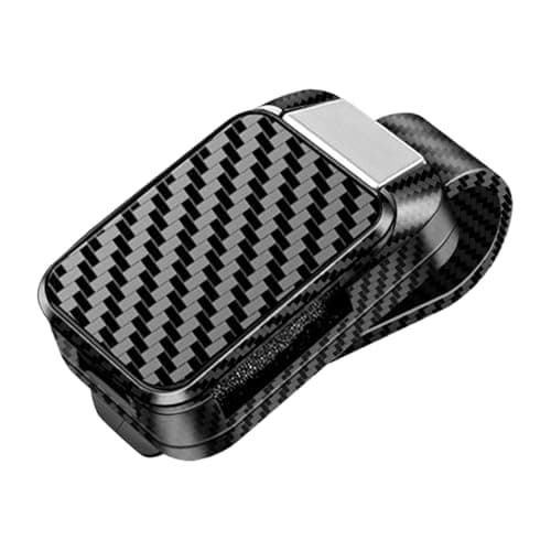 Key Cards Visor Accessories - Car Visor Sunglasses Holder Clip | Carbon Fiber Multi Functional Organizer | Car Accessory for Driving, Travel, Road Trips Glasses