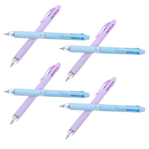 STOBAZA Retractable Ballpoint Pens for Easy Colour-coded Journaling Back to School Multi- 8pcs with 8 Vibrant Ink Colours, Portable Plastic Writing Supply for Office and Travel