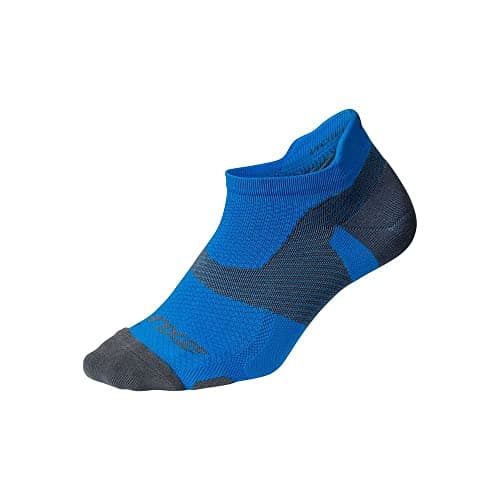 2XU Unisex Vectr Light Cushion No Show Socks, Vibrant Blue/Grey, S UK