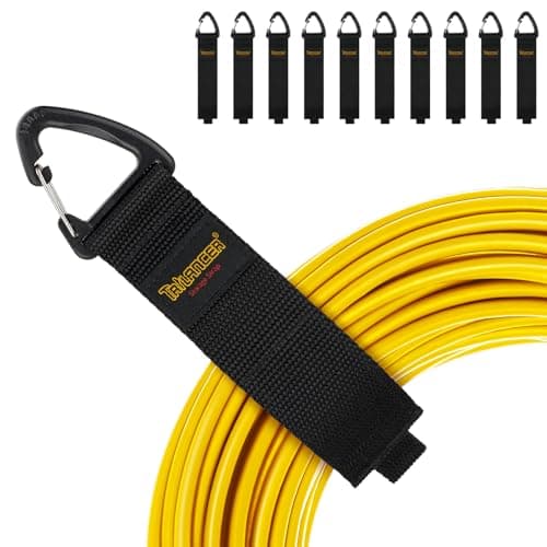 Trilancer Heavy Duty Storage Straps (10-Pack, M), Cord Organizer and Hanger