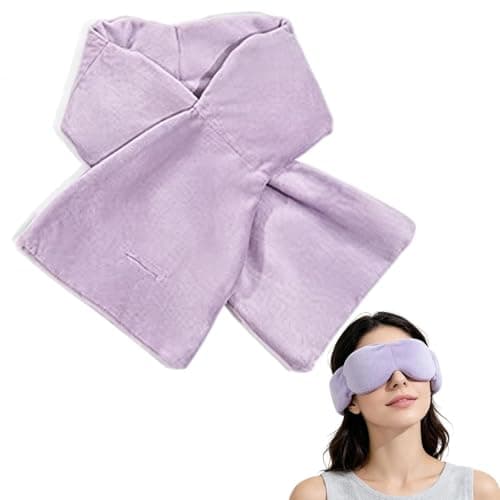 Weighted Sleep Mask, Double-Sided Light-Blocking Eye Cover for Deep Sleep, Gentle Pressure Eyes Masks for Relieve Eye Fatigue, Reusable Washable Sleeping Mask for Travel