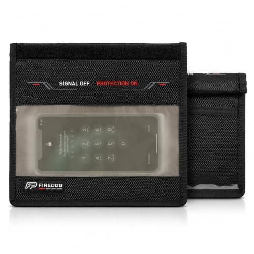 Faraday Bag for Phone & Car Keys, Signal Blocking Pouch Blocks GPS, WiFi, Bluetooth, RFID & Mobile Signals, Anti Tracking Shield for Travel, Privacy & Keyless Car Theft Protection Black
