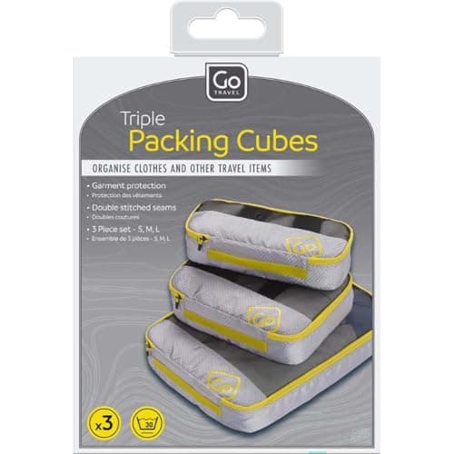 Go Travel Packing Cubes - Suitcase Organisers for Clothes - 3 piece set