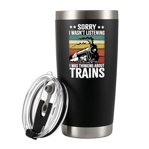 Panvola Sorry I Wasn't Listening I Was Thinking About Trains Tumbler 20oz
