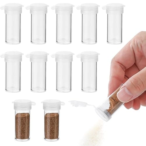 12pcs Mini Travel Salt and Pepper Shakers Set Mini Plastic Pepper Shakers