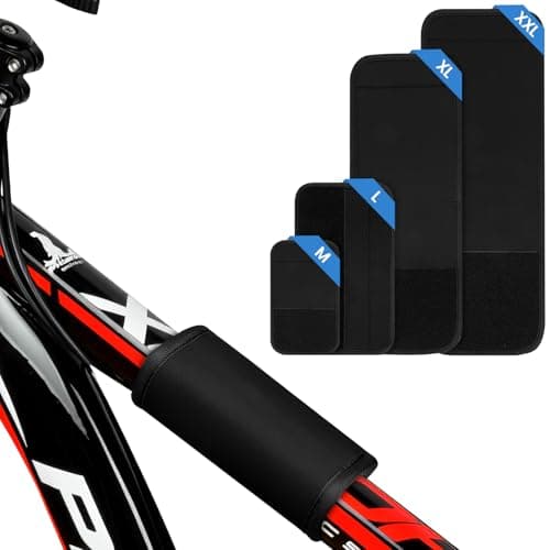 AOOWU Bicycle Frame Protector with 4 Different Sizes, Bike Racks Carbon Frame Protection, Bicycle Carrier Accessory, Transport Protection for Bike Racks, Chainstay Guards, Anti Rub and Scratch, Black