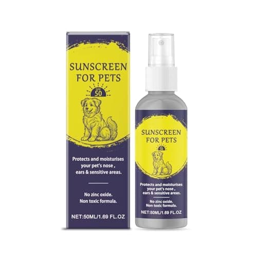 Physical Sunscreen Spray for Water- Outdoor Travel Sensitive Formula for Dogs and Cats Portable 50ml Bottle (Yellow, 11.6x3.1x3.1CM)