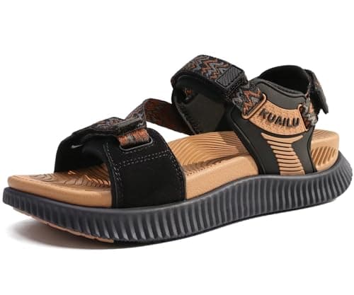 KuaiLu Womens Orthopedic Walking Sandals with Arch Support Recovery Cushion
