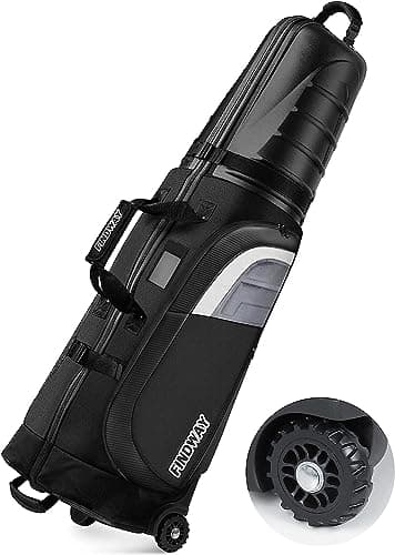 Findway Golf Travel Bag for Airlines with Wheels, Premium Golf Flight Bags with Hard Case Top, Protection for Clubs, Portable and Waterproof Travel Golf Bag
