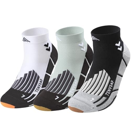Lounwee Compression Ankle Running Socks: 360° Target Support for Arch